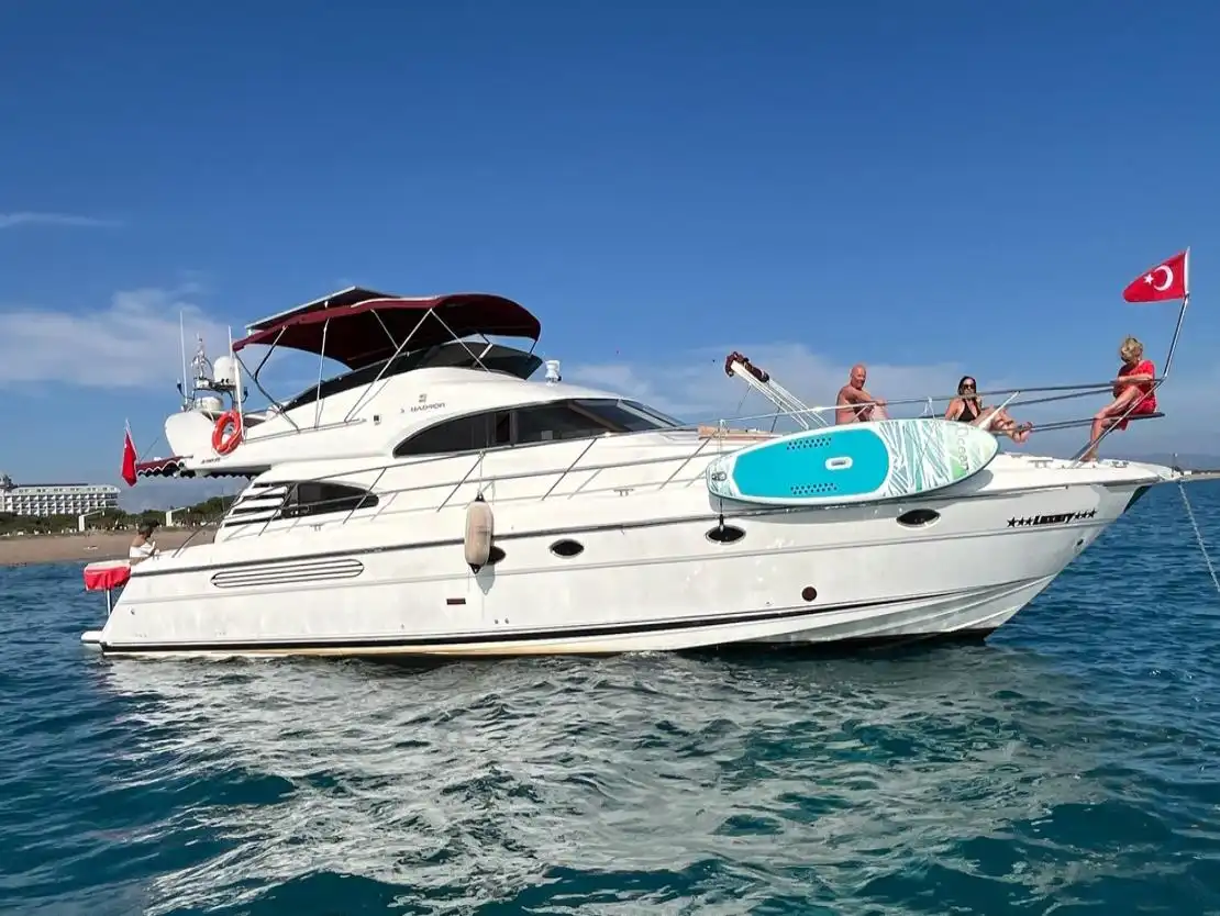 Side Yacht Rental 15m Princess 50 – Luxury Private Yacht Charter Antalya